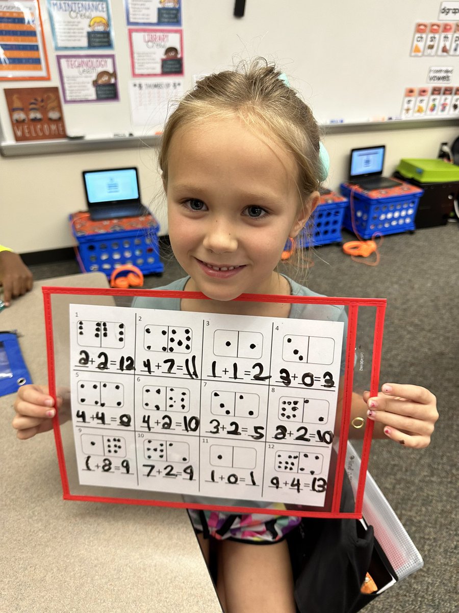 MCorley_ASE's tweet image. Domino fun at math stations this week. @HumbleISD_ASE @RRobinson_ASE #dominomatch #dominoaddition