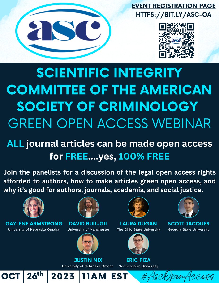 PizaEric's tweet photo. (1/2) Join the @ASCRM41 Scientific Integrity Committee’s Green Open Access webinar on Oct. 26th, 11 am EST. Green #OpenAccess means ALL journal articles can be made open access for free. Yes, 100% free. Register for the webinar here: https://t.co/4m7gj9Xbc5 https://t.co/xTVof3zbWP
