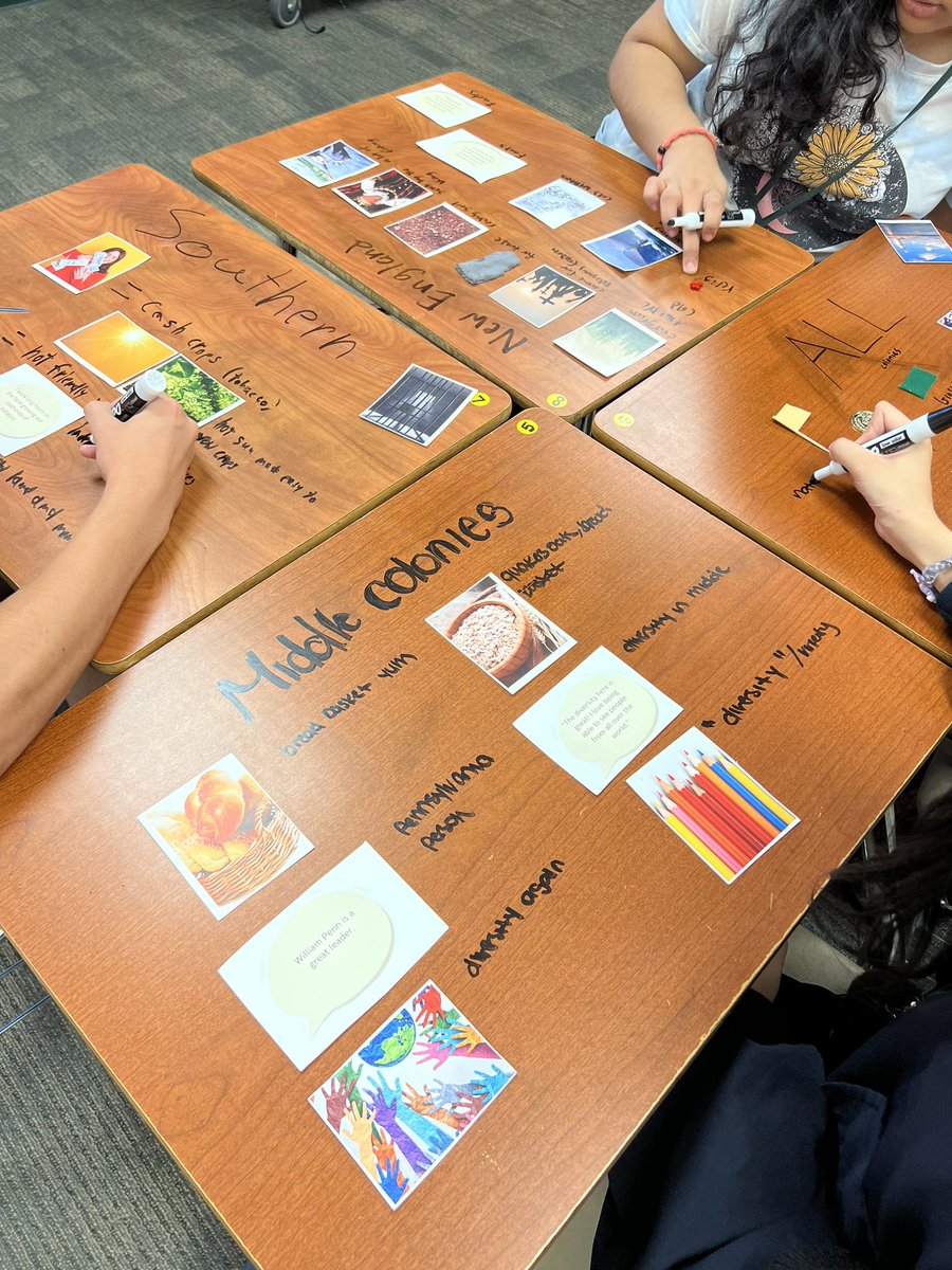 Identifying characteristics of the 3 regions of the 13 colonies. Lots of vocabulary words being used and it gave students an excuse to write on their desks!
#bdjhpride #8thgradesocialstudies #katyisd #katyisdss <a href="/BeckendorffJH/">Beckendorff JH</a> <a href="/Vdavenpo/">Valerie Davenport</a> <a href="/nic_rabideau/">Mr. Rabideau, MA</a> @LaneJoiner