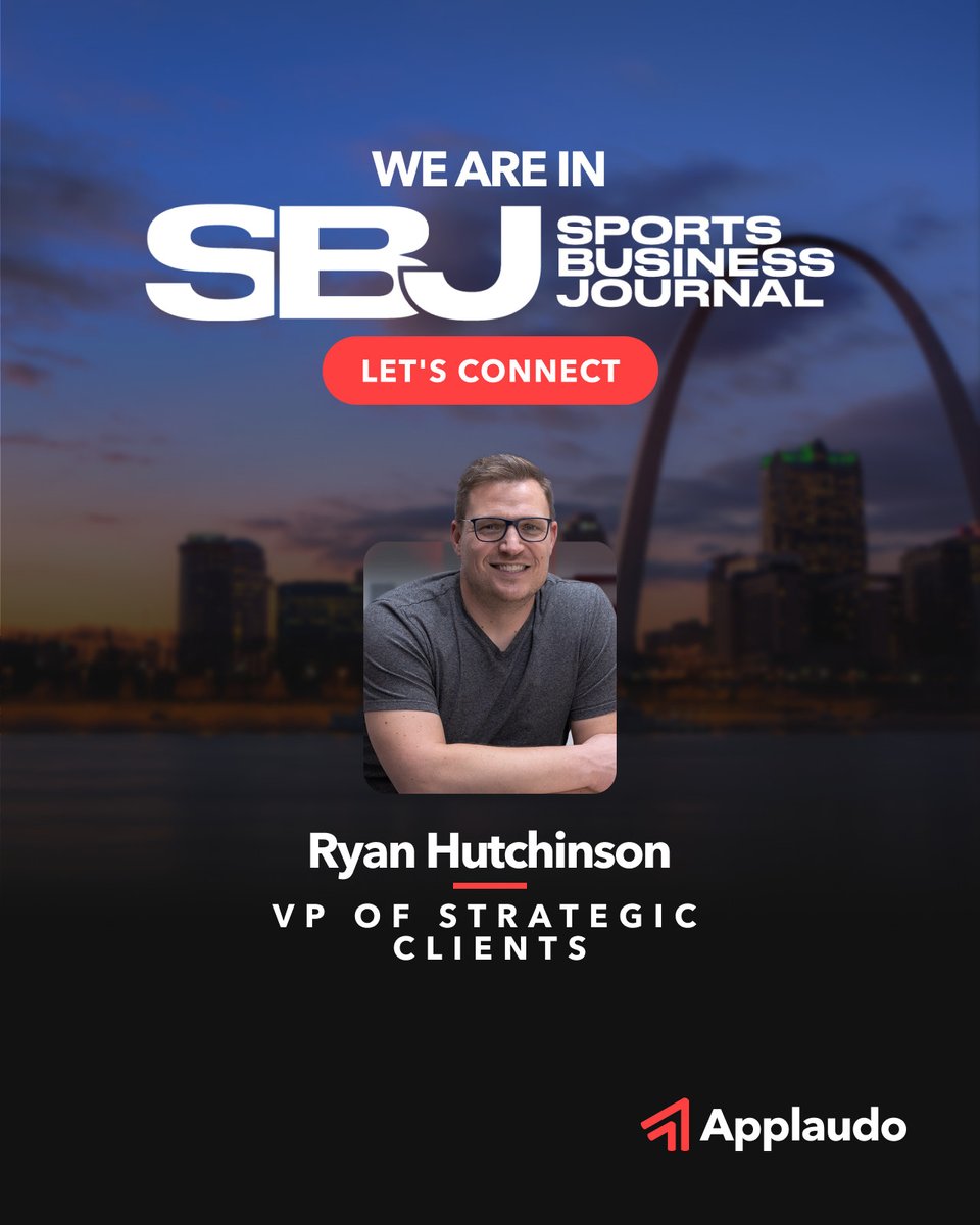 We're thrilled to announce that our VP of Strategic Clients, will be at Sports Business Journal in St. Louis, MO, from September 18-21. Join us as we delve into the world of fan engagement and venue management: bit.ly/3NuKMSK

#Applaudo #ML #AI #Sports #SBJDrive