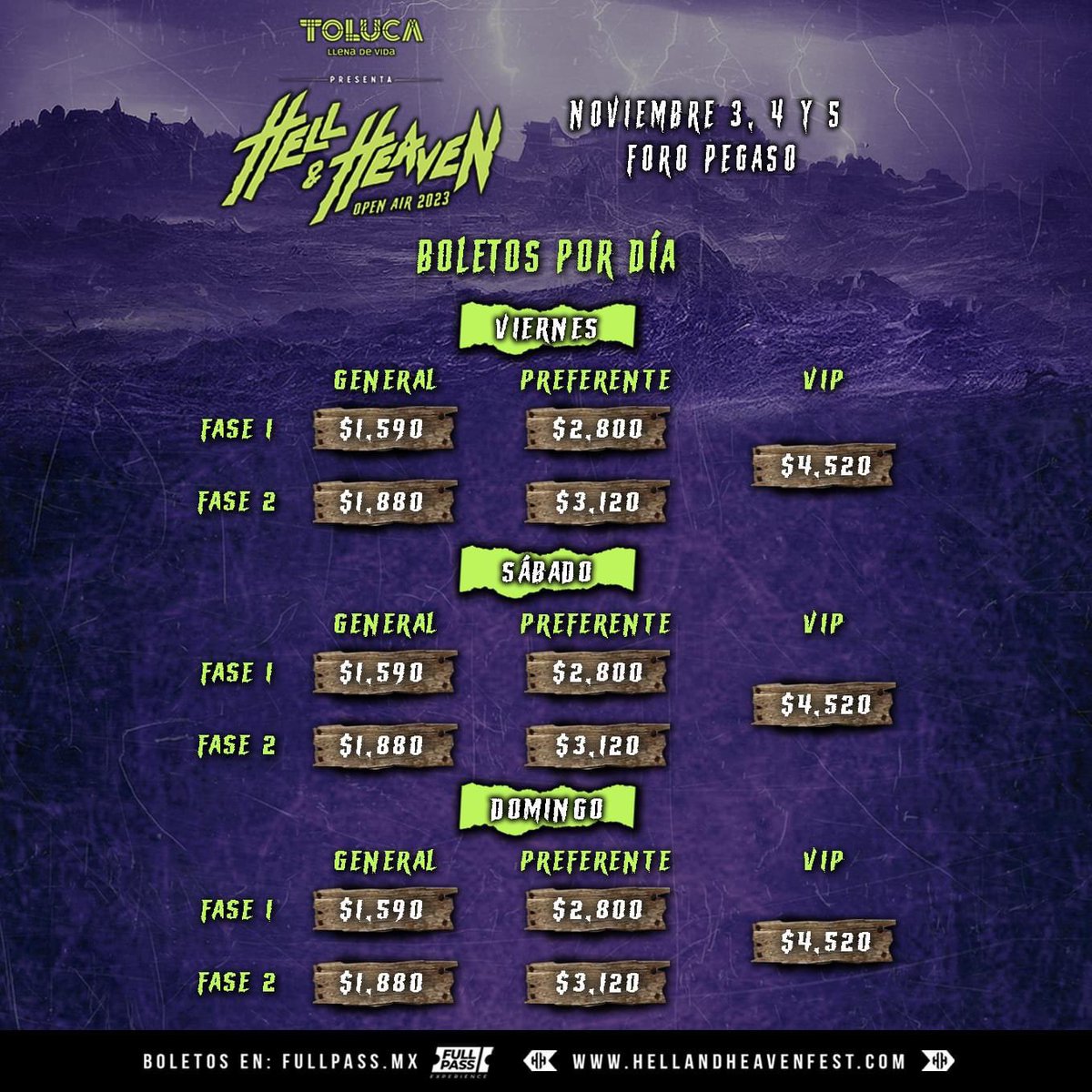 Prepárate venta de boletos por día y abono por dos días H&amp;H2023
.
.
.
.
.
.
.
.
.
.
.
.
<a href="/hhopenair/">Hell And Heaven Open Air</a> 
#metaltopmx