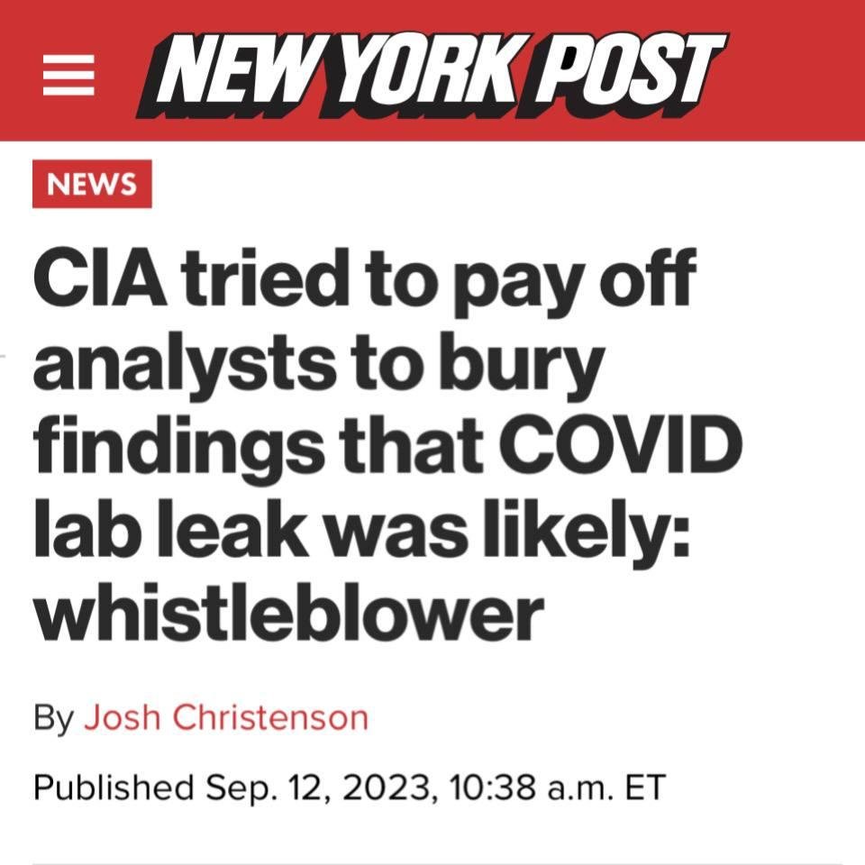 The CIA's deception about COVID-19's origins becomes clearer when you consider that USAID, a frequent CIA front, provided over $53 million to Dr. Peter Daszak's EcoHealth Alliance, which funneled funds to the Wuhan lab. Last year, Dr. Andrew Huff (@AGHuff), a former Vice