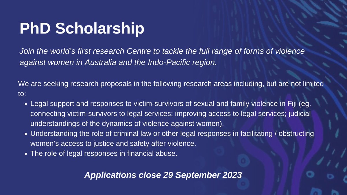 FWRM1's tweet image. New #PhD #Scholarship opportunity🎉
Apply via Link here: findanexpert.unimelb.edu.au/opportunity/11…

Image Credit: @_CEVAW