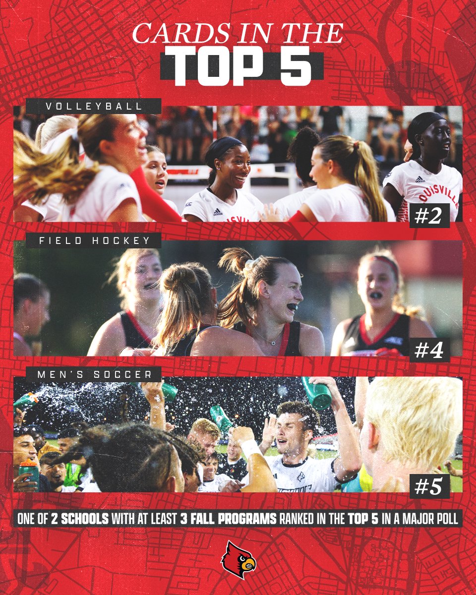 Keeping up the momentum 🔥

▪️ 3 teams in the Top 5
▪️ 4 teams undefeated 

#GoCards X #ForTheVille