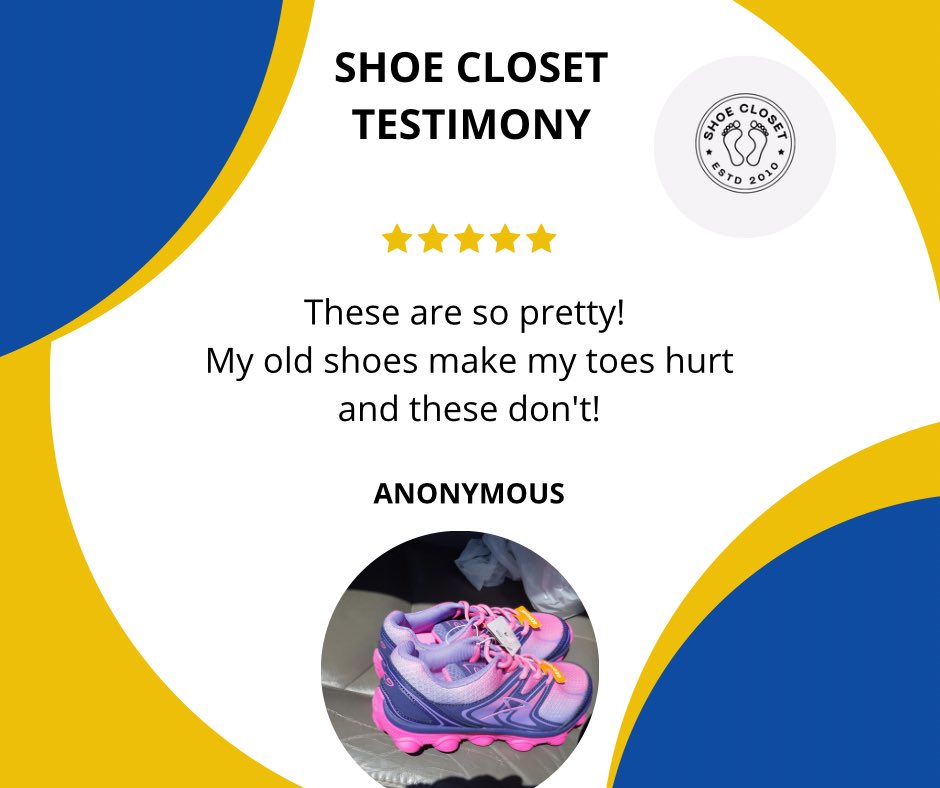 This elementary students reaction to the new shoes delivered by our Shoe Closet is the why behind the what of our Shoe Closet ministry. 

These are so pretty!  My old shoes make my toes hurt and these don't!

-Anonymous