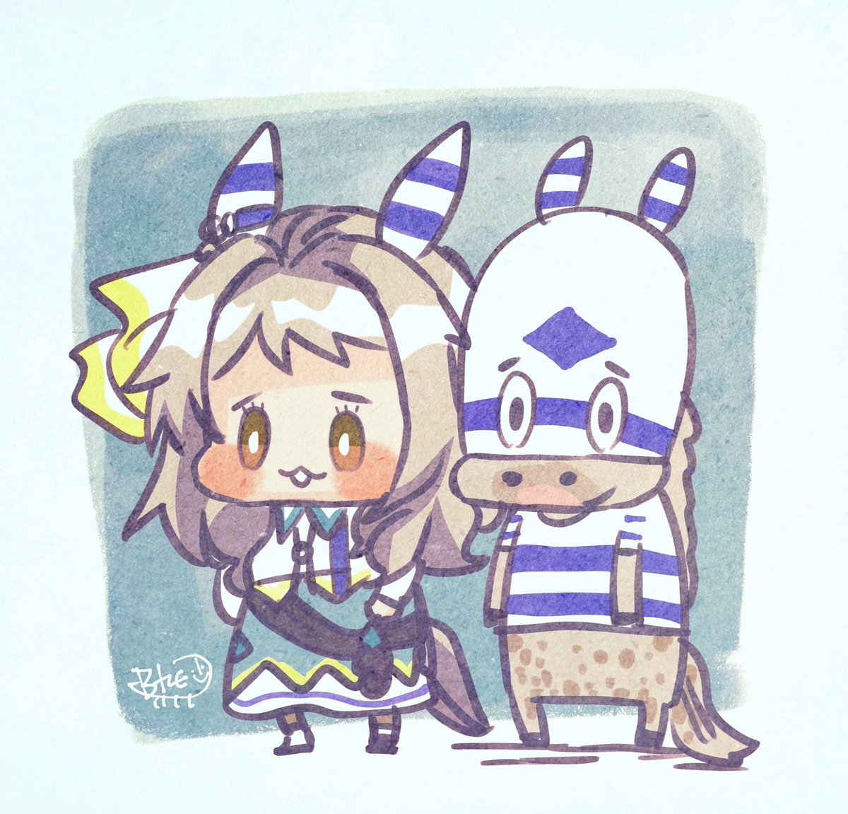 ウマ娘「結構描いてる〜 #みんなでデフォルメ絵をあげて幸せな気分になろう #ウマ娘」|ぼへ😷プリステ29【娘21】のイラスト