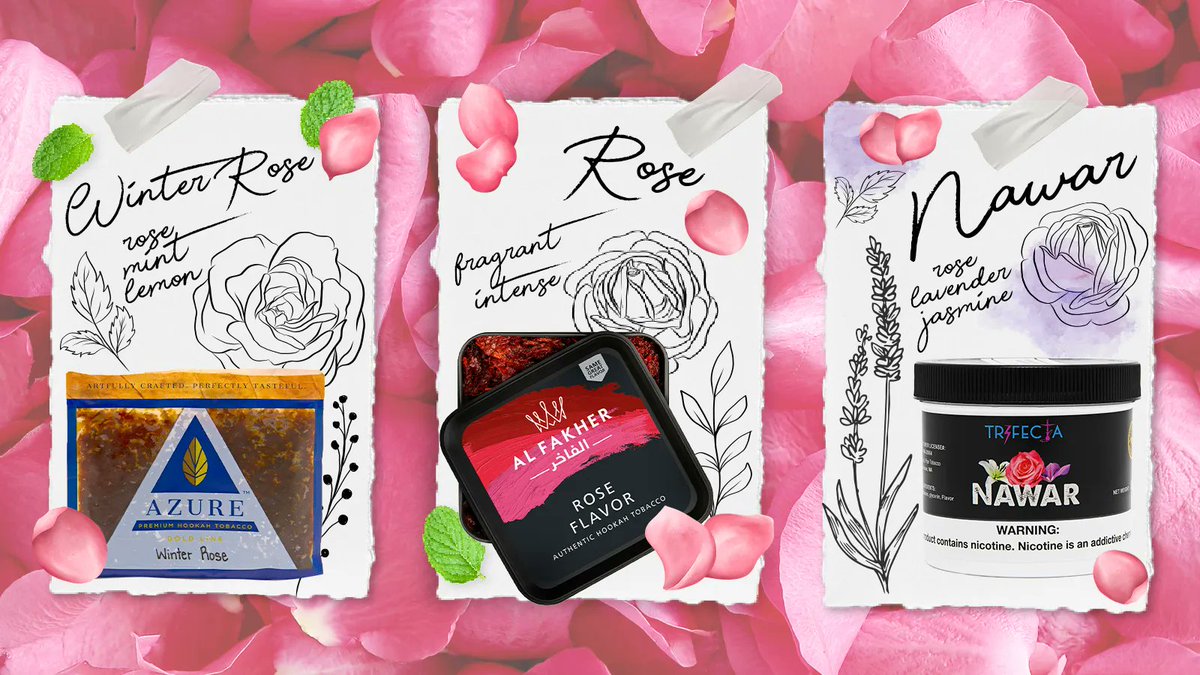 Do we have any floral flavored shisha fans out there? 🌹 

Here are some of our favs 😍  #hookah #shisha #floralshisha #alfakher