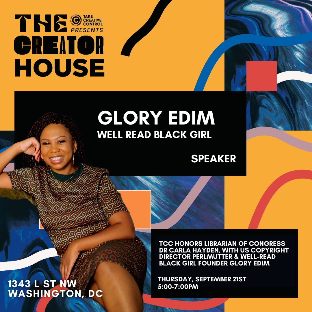 We are thrilled to honor Dr. Carla Hayden, the 14th Librarian of Congress. We'll be joined in this celebration by special guests US Copyright Office Director Shira Perlmutter and Well-Read Black Girl Founder Glory Edim. 

Register to join us: eventbrite.com/e/the-creator-…