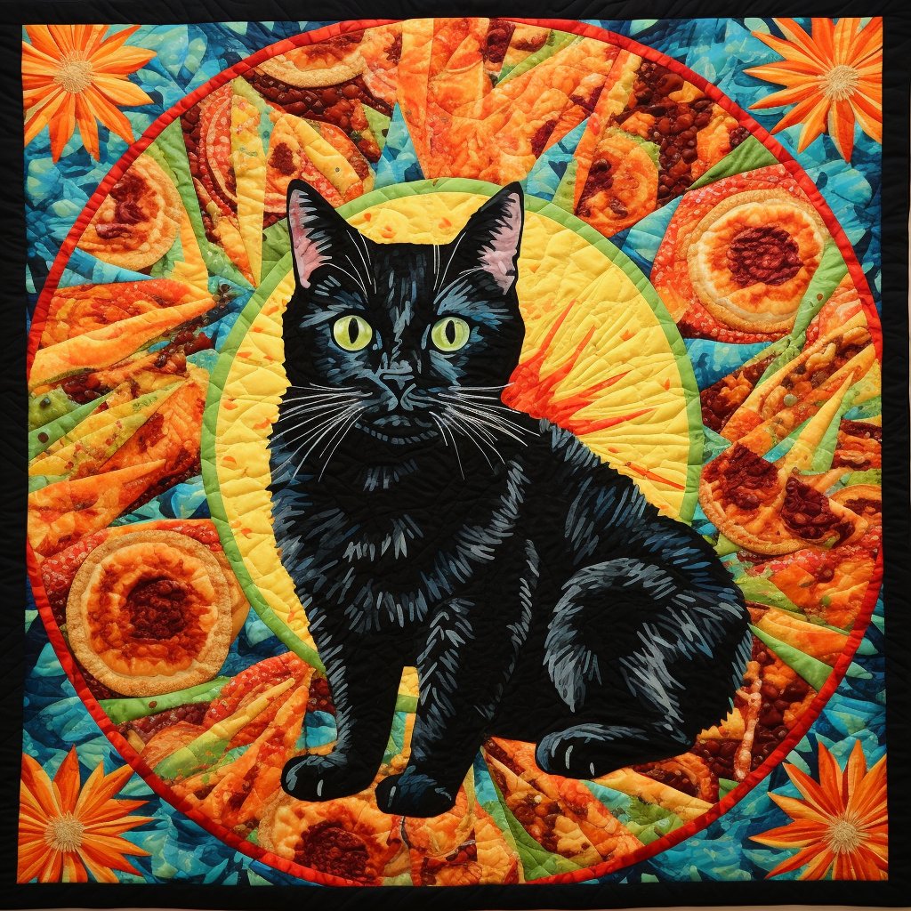 Snuggle up, Pizza Cat fans! 🍕 Our new Pizza Cat quilt is the coziest thing since melted cheese. 🧀 #QuiltGoals #SnuggleUp #AIArt #AIArtist #AIArtCommunity #AIArtwork #AIArtGallery