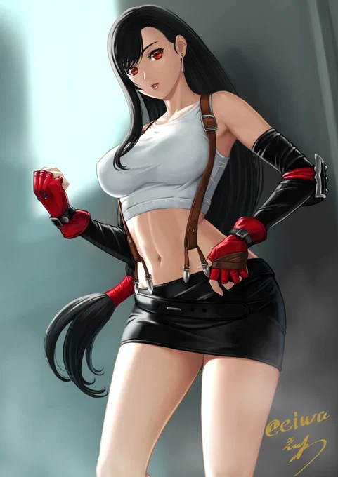 最近ティファの絵のツイートをよくみる気がするので再掲 #ティファ #TifaLockhart #FinalFantasyVII 