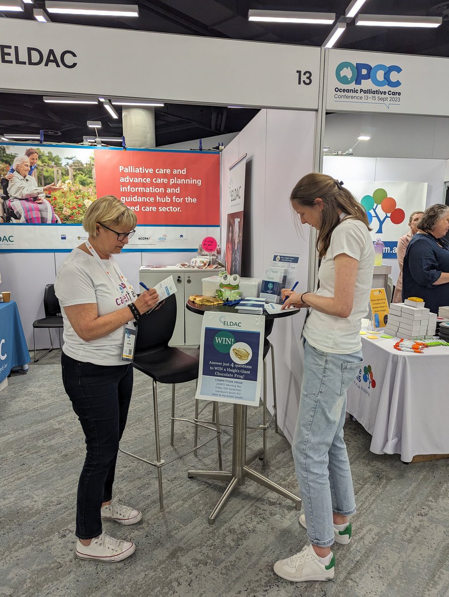Dr Priyanka Vandersman (@priankabh) on Twitter photo #23OPCC <a href="/Pall_Care_Aus/">Palliative Care Australia</a> 
Excitement here are Booth 13 <a href="/ELDAC_agedcare/">ELDAC</a>  with attendees putting in their draw entries to take Mr Froggy 🐸 home ! 
Come and chat with us about all things ELDAC ! #23OPCC <a href="/Pall_Care_Aus/">Palliative Care Australia</a> 
Excitement here are Booth 13 <a href="/ELDAC_agedcare/">ELDAC</a>  with attendees putting in their draw entries to take Mr Froggy 🐸 home ! 
Come and chat with us about all things ELDAC !