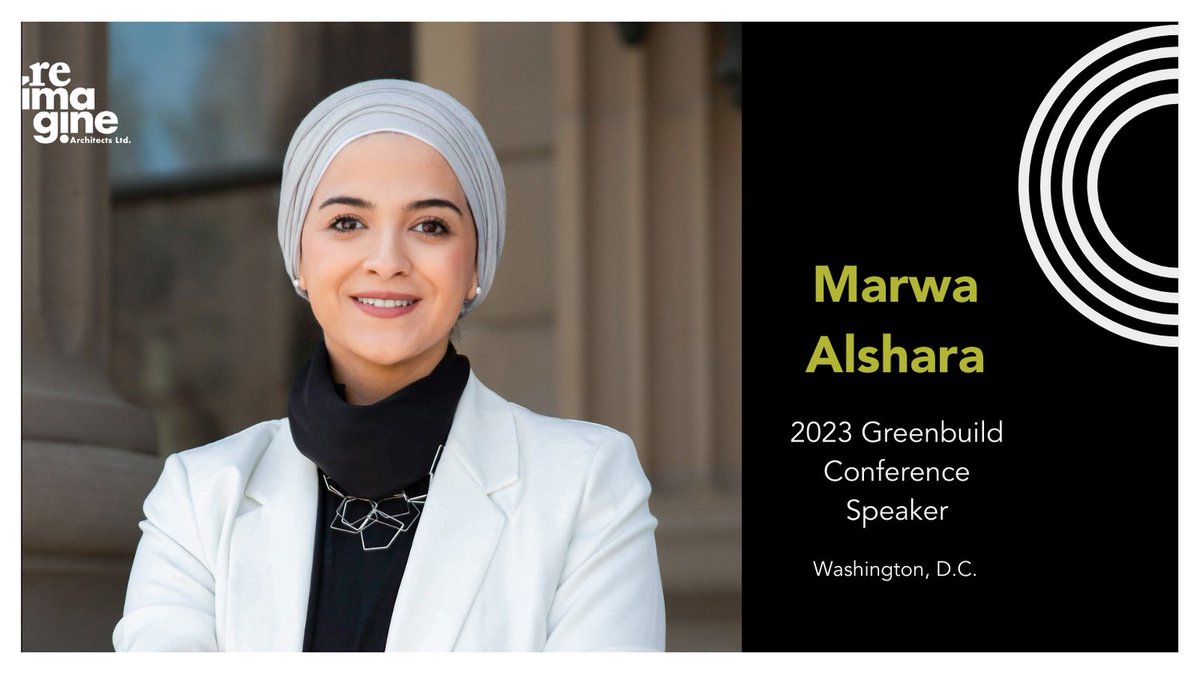 Reimagine (@reimaginearch) on Twitter photo Our very own architect, <a href="/marwa_alshara/">Marwa Alshara | مروة</a>, will be presenting at the upcoming <a href="/greenbuild/">Greenbuild</a> Conference | <a href="/usgbc/">USGBC</a> in Washington, D.C. on September 27, 2023! Look for her session here: informaconnect.com/greenbuild/ses…. Our very own architect, <a href="/marwa_alshara/">Marwa Alshara | مروة</a>, will be presenting at the upcoming <a href="/greenbuild/">Greenbuild</a> Conference | <a href="/usgbc/">USGBC</a> in Washington, D.C. on September 27, 2023! Look for her session here: informaconnect.com/greenbuild/ses….