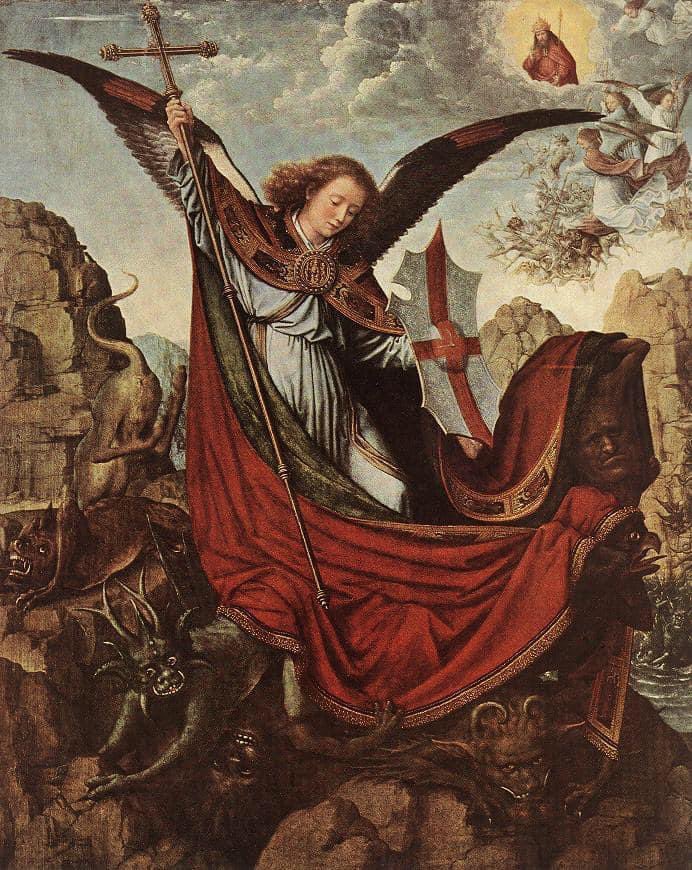 tannerleavitt's tweet photo. St. Michael the Archangel, defend us in the day of battle, be our safeguard against the wickedness and snares of the devil.
May God rebuke him, we humbly pray, and do thou, O Prince of the Heavenly Host, by the Power of God, cast into hell Satan and all the other evil spirits, who prowl through the world seeking the ruin of souls.
Amen.