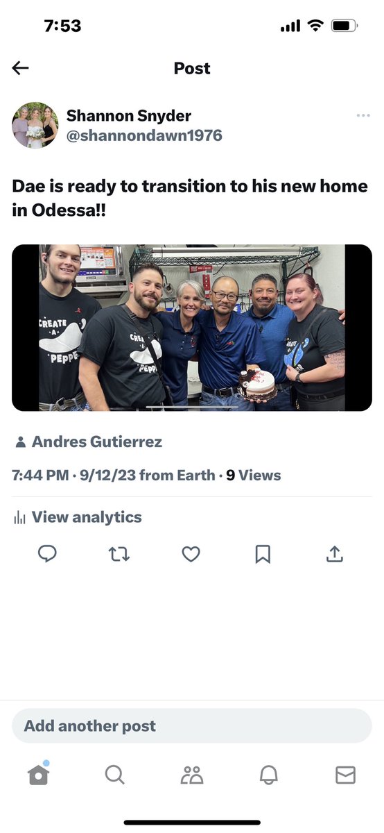 Shannon Snyder (@shannondawn1976) on Twitter photo Dae is ready for his transition to Odessa! <a href="/Chilis/">Chili's Grill & Bar</a> <a href="/Andresgm0928/">Andres Gutierrez</a> <a href="/JBarraza6/">Julie Barraza</a> Dae is ready for his transition to Odessa! <a href="/Chilis/">Chili's Grill & Bar</a> <a href="/Andresgm0928/">Andres Gutierrez</a> <a href="/JBarraza6/">Julie Barraza</a>