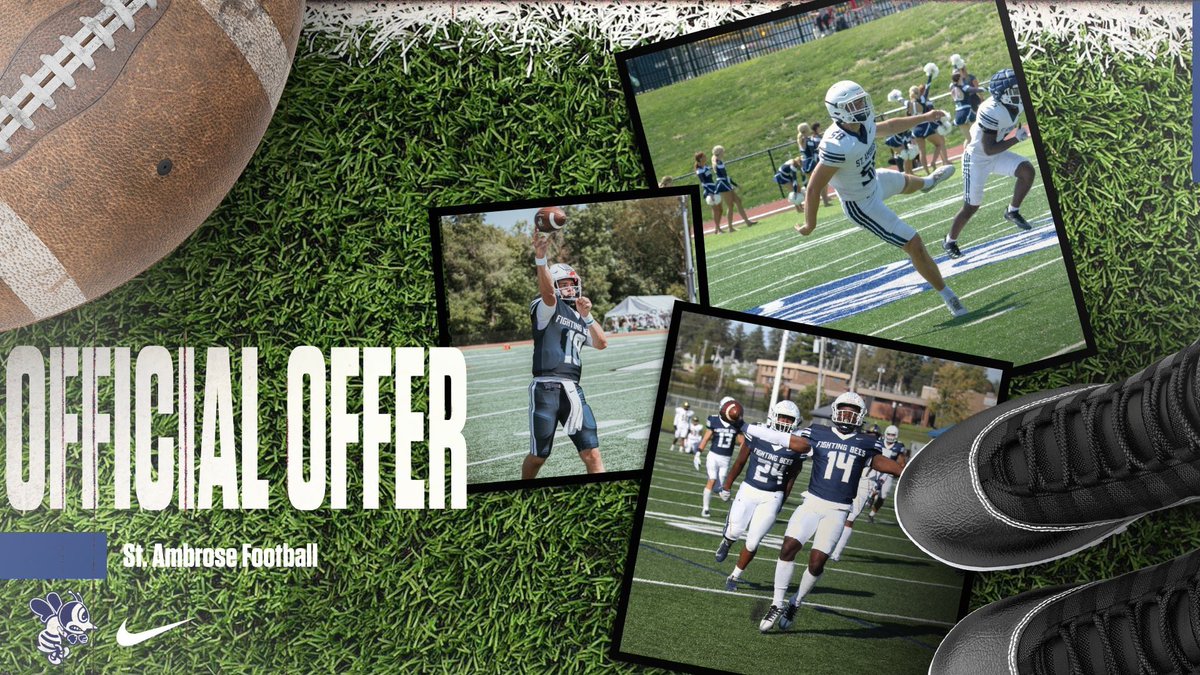 After a great phone call with @FillippSAU, I am blessed to receive a scholarship offer from St. Ambrose! @FightingBeesFB @KanelandFB @CoachSaboFIST @DeepDishFB @CoachBigPete @FISTFootball @EDGYTIM