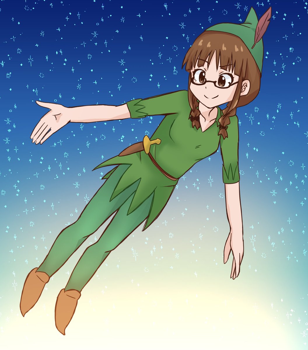 A33_Nem's tweet photo. 落書きました！ありがとうございました！

> 秋月律子さんが着てるピーター・パンのコスプレやカラータイツを描いて欲しいです。

※全身もお願いします。 #odaibako_A33_Nem https://t.co/OgnsKqqcpf https://t.co/jWQzzJfaF6