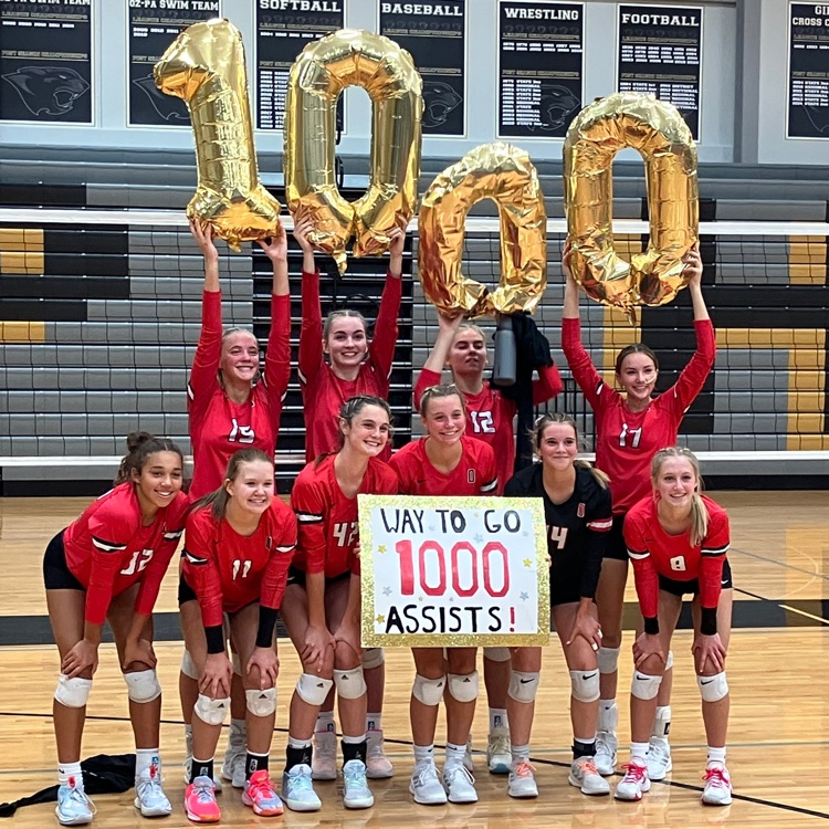 OHSActivities's tweet photo. Congratulations to Senior Foster Nichols who made her 1000th career assist tonight as a Cyclone during the win at Paola! We are so #CycloneProud of you! https://t.co/iiwq7Hh5pg