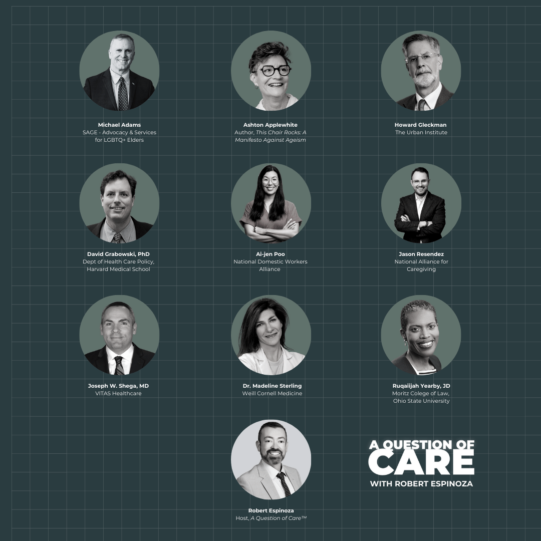 Very excited for @EspinozaNotes and the launch of his NEW podcast today, 'A Question of Care,' which examines the caregiving system through expert interviews and editorial commentary. Listen 🔊 at aquestionofcare.us #aquestionofcare  (also fun to be one of the guests!)
