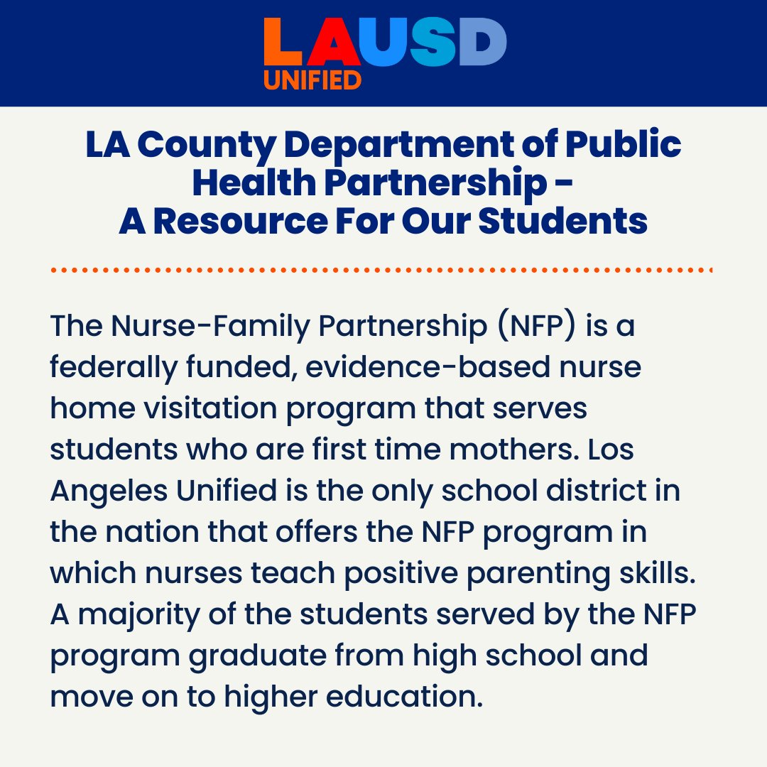 LA County Department of Public Health Partnership -
A Resource For Our Students