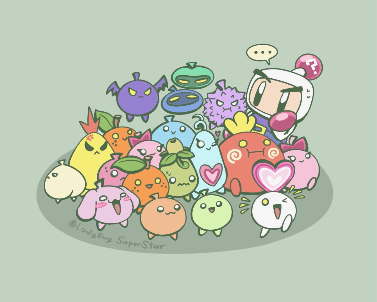 LadyBugSuperSt1's tweet photo. Imposter… 🎈🎈🫒🎈🎈
#BombermanTakeover #Bomberman #White #WhiteBomberman @Konami @Hudsonsoft #superbombermanr2 #SBR2 #fanart #ballom #smoliv #pokemon #Nintendo https://t.co/YrnQxH1wT3