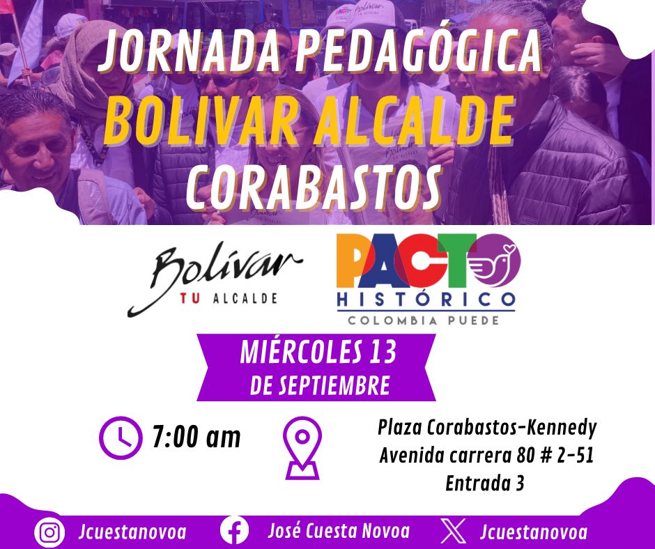 javiergarces17's tweet image. Mañana nos vemos en #Corabastos. 7:00 AM.
#BolivarTuAlcalde