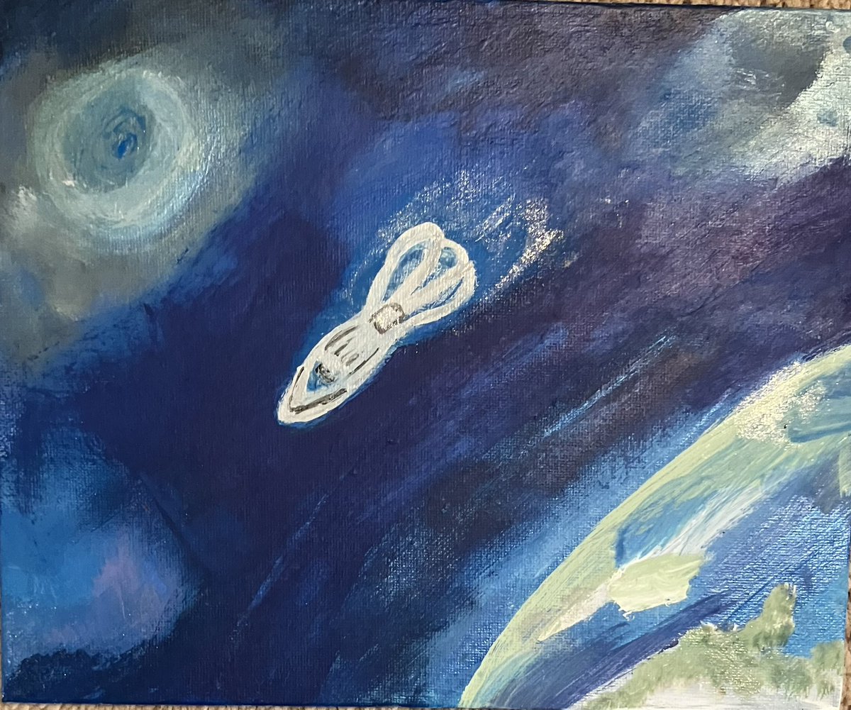 2nd #TheOrville painting I’ve done. Does it look done or should I had some more color? @SethMacFarlane @JohnnyAReed @TomCostantino @Toni_sweetheart @SunniWestbrook @weather_katie @OrvilleGame @therogercross @BaronDestructo @RoseCityCC