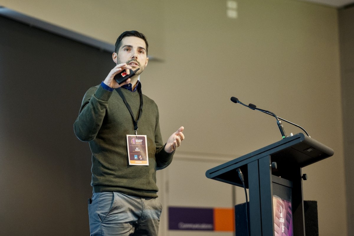 AIRAHaustralia's tweet photo. Building Physics Forum keynote speaker Ulf Johansson from RED Fire Engineers ignited audience attention with his talk "Unintended consequences of airtight buildings on fire safety" 🙌
#BuildingPhysics2023 https://t.co/fB03UBJKXX