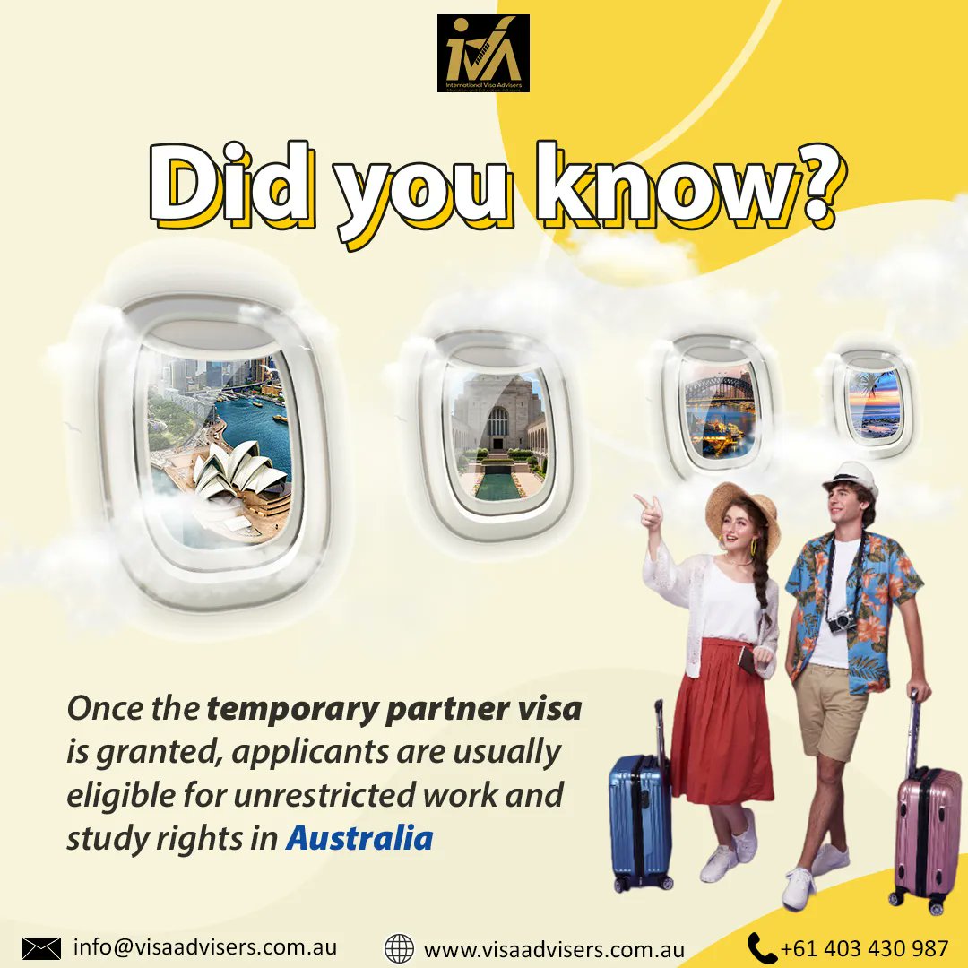 InVisaAdvisors's tweet photo. Did you know that love can be your pathway to both a fulfilling relationship and a thriving career in Australia?

Contact us to build a life together in #Australia

Connect with us-
📞+61 403 430 987
📧info@visaadvisers.com.au
🌐https://t.co/L6CuSrpVKs

#Partnervisa https://t.co/dj0B4L1h1R