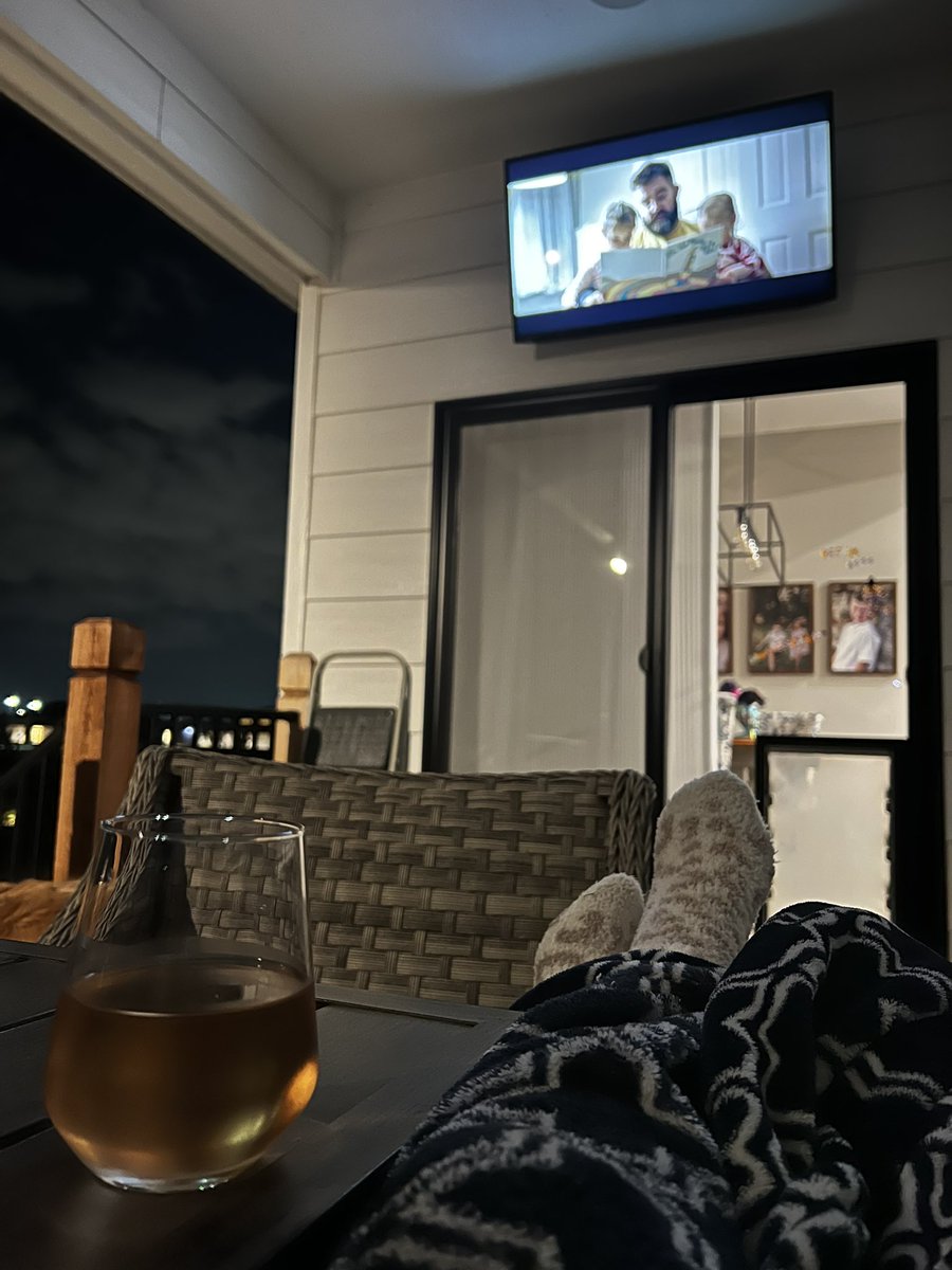 arhubb's tweet photo. 2 seconds after putting the kids to bed…#Kelce Have been counting down all day for this moment @newheightshow https://t.co/Ypt7b5hhRG