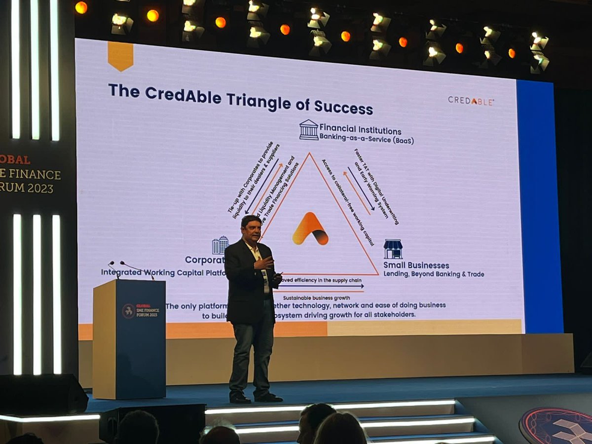 sidbiofficial's tweet photo. #FintechPitches by #SMEs broaden horizons by providing #development solutions for obtaining easy finance.
#GSMEFF2023 #SMEFinance https://t.co/ByFBOY6nND
