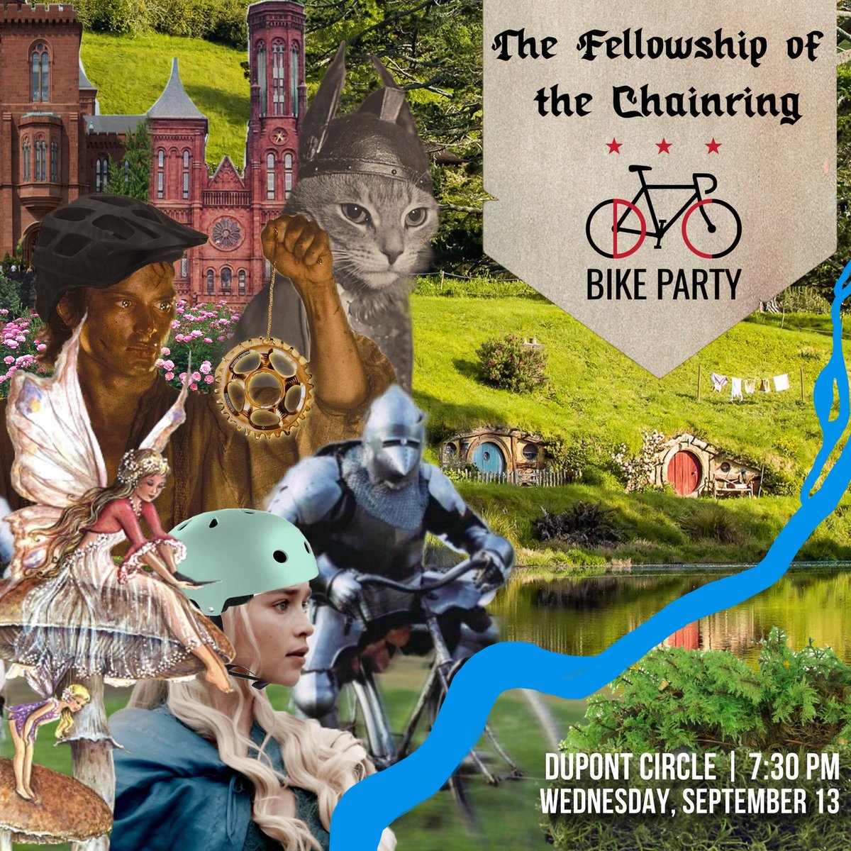 On 9/13 @ 7:30 pm, we ride! Join the Knights of the Chainring on a quest thru treacherous lands, battling malevolent forces. Our steeds wield magic against evil, guided by wizards & warriors. Journey to the Tavern of Destiny 4 joyous 🍻 More: facebook.com/events/s/dc-bi…