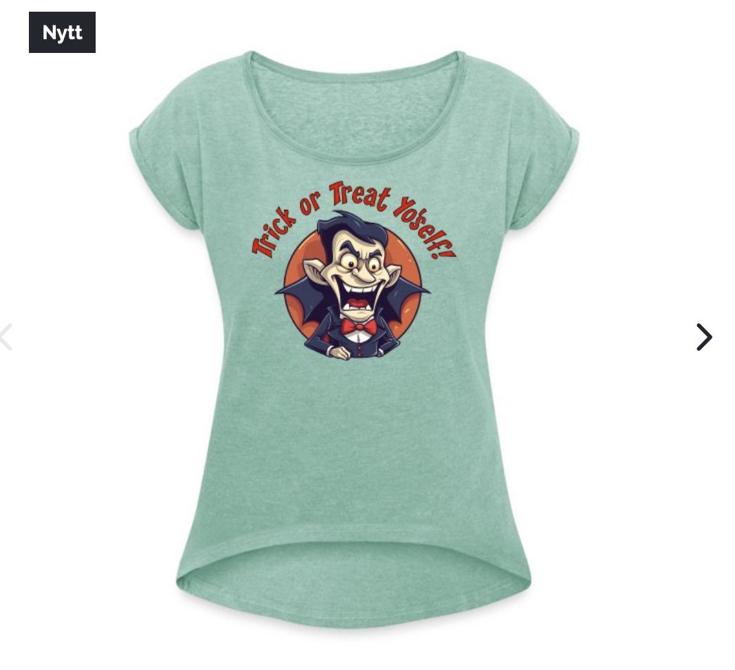 Trick or Treat Yo'self! Funny Halloween T-shirt with vampire character. Available in many colors male/ female models &amp; other accessories with same design in my #spreadshirt shop! teepublic.com/t-shirt/501198… #Halloween #halloweentshirt #vampire #trickortreat #OnSale