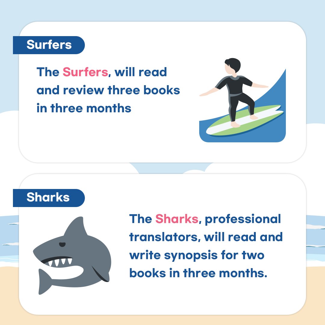 ltikorea's tweet image. (1/2) 👋 Hello, this is KLWAVE.
🌊 KLWAVE’s Book Reviewer Club, Party Wave has begun!

📍Party Wave Notification page
Surfers: bitly.ws/Skht
Sharks: bit.ly/3LeBbxA

#koreanliterature #reviewers #KLit #partywave #KLWAVE #translatedbooks