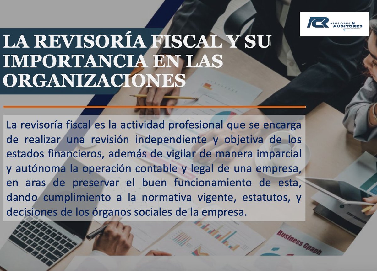 AuditoresRc's tweet photo. LA REVISORÍA FISCAL Y SU IMPORTANCIA, esta y mucha más información de tipo contable, tributaria y legal, la puedes encontrar de manera gratuita en nuestra página web. https://t.co/9Wmwqv912O https://t.co/0jp3RxlD3z