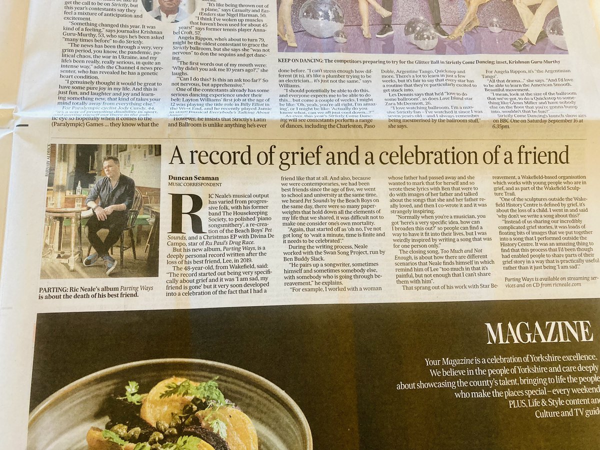 Ric Neale (@ricneale) on Twitter photo I’m in <a href="/yorkshirepost/">The Yorkshire Post</a> today talking about PARTING WAYS. Thanks to @DuncanSeamanYEP for the feature. Here the album here… kycker.ffm.to/partingways I’m in <a href="/yorkshirepost/">The Yorkshire Post</a> today talking about PARTING WAYS. Thanks to @DuncanSeamanYEP for the feature. Here the album here… kycker.ffm.to/partingways