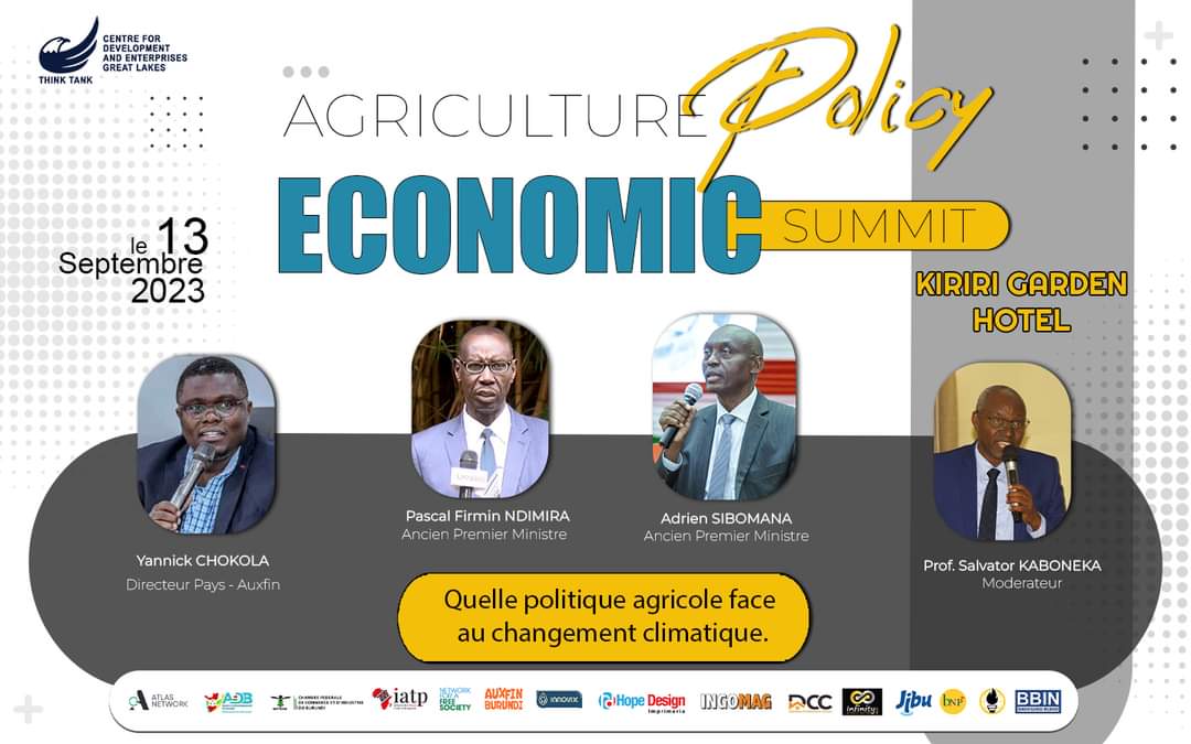 ADB_Burundi's tweet photo. Est organisé ce mercredi 13/09/2023 Economic Summit par le @ForEnterprises en collaboration avec l'@ADB_Burundi  et d'autres partenaires, à @Kiririgarden dans la @MairieBuja . https://t.co/BXFAvSg1On