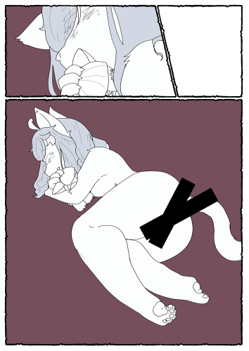 【NSFW】🔞ぜんぶで5まい。1コマどうすっかなぁ背景でも入れるか。 