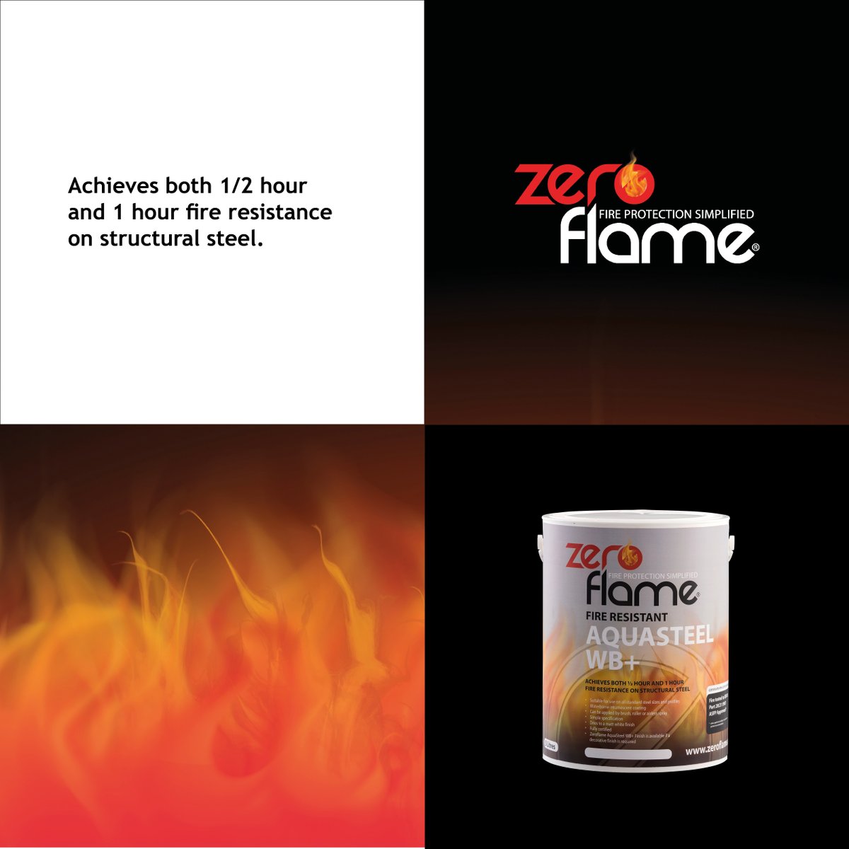 Keep buildings safe with Zeroflame Fire Resistant AquaSteel WB+!

View the full product details here: ow.ly/Nucp50PIi1t

 #firesafety #zeroflame #fireretardant #safety #firesafety