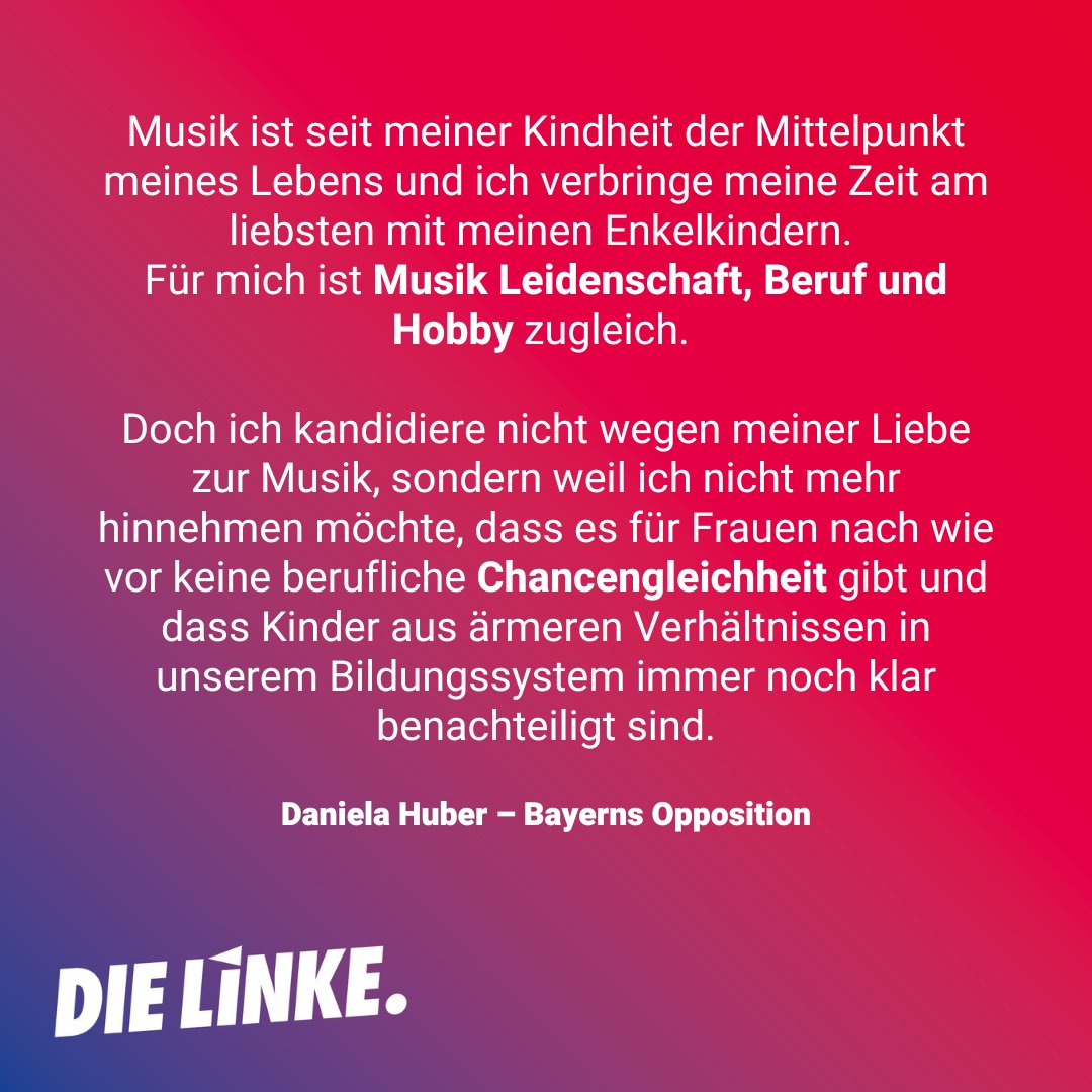 Daniela Huber (@Dani_n_Huber), Direktkandidatin München-Milbertshofen
66, Musikerin

​#linke #bayernsopposition #umsteuern