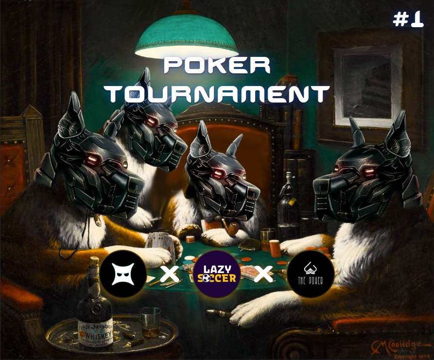 petobots's tweet image. Today we host Poker tournament with @Lazy_Soccer and @The_Poker_pro at 5 PM UTC

🕺🕺🕺🕺

Time: 5 PM UTC  
Buy-in: 10 USDT 
Link: thepoker.pro/?tournamentId=… 
Password: gogogogo 
Late entry &amp;amp; rebuy: 5:20 PM UTC

Petobots team send 20 $MATIC to winner if OG Canabot holder win!