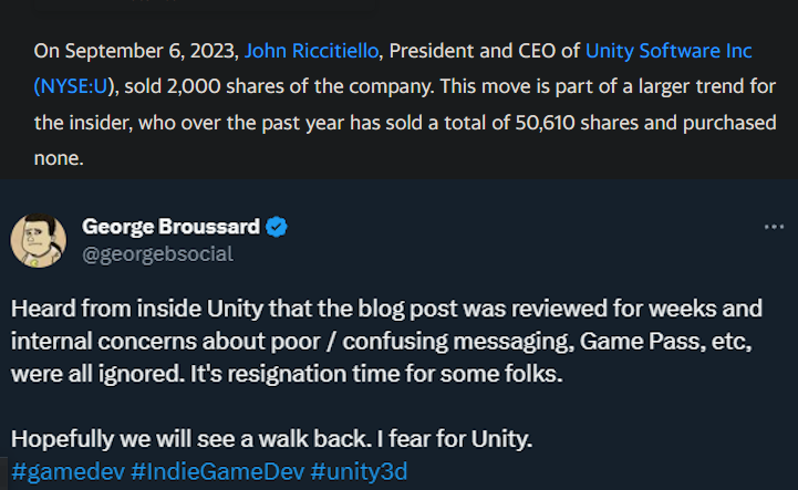I'm not an legal expert by any stretch, but isnt this the definition of insider trading? #gamedev #unity3d