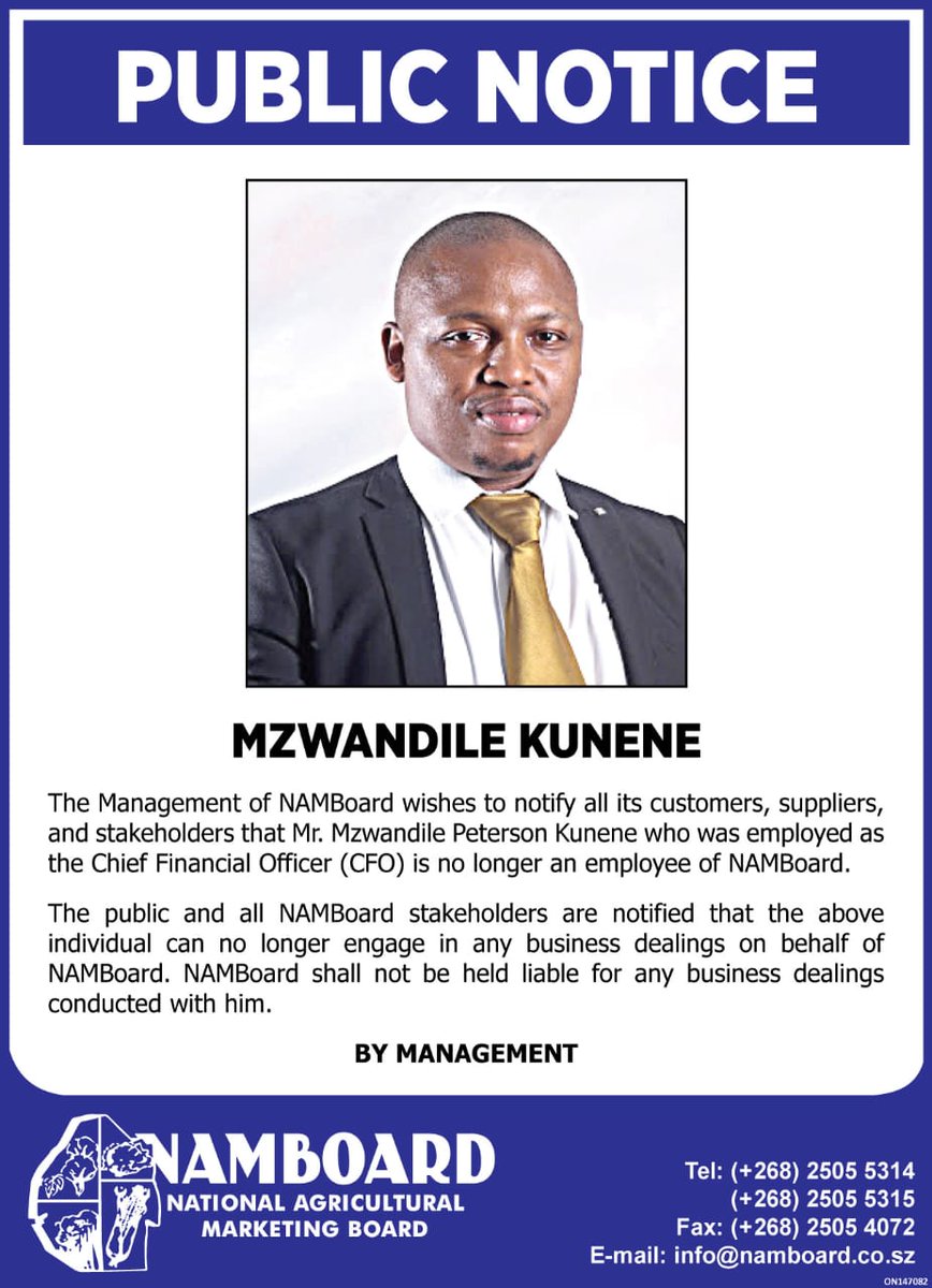 #publicnotice #agribusiness #stakeholders