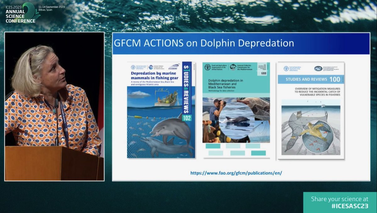 Today <a href="/UN_FAO_GFCM/">General Fisheries Commission for the Mediterranean</a> Fishery Resources Officer <a href="/BeeMorello/">Bee Morello</a> presented at the #ICESASC23 the role of GFCM in minimizing and mitigating negative impacts of fisheries on marine biodiversity and ecosystems, especially in relation to vulnerable species.