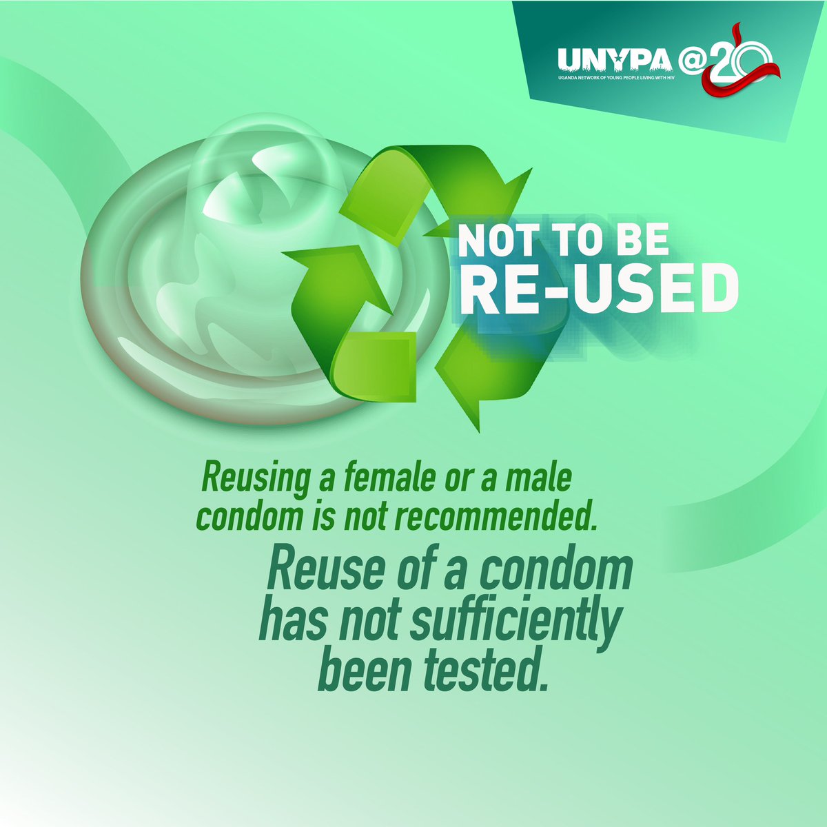 Don’t be like a whiskey 🥃 drinker who uses the same glass for each shot 😂.

It is one condom, one round. 

#UseACondom #UnypaAt20