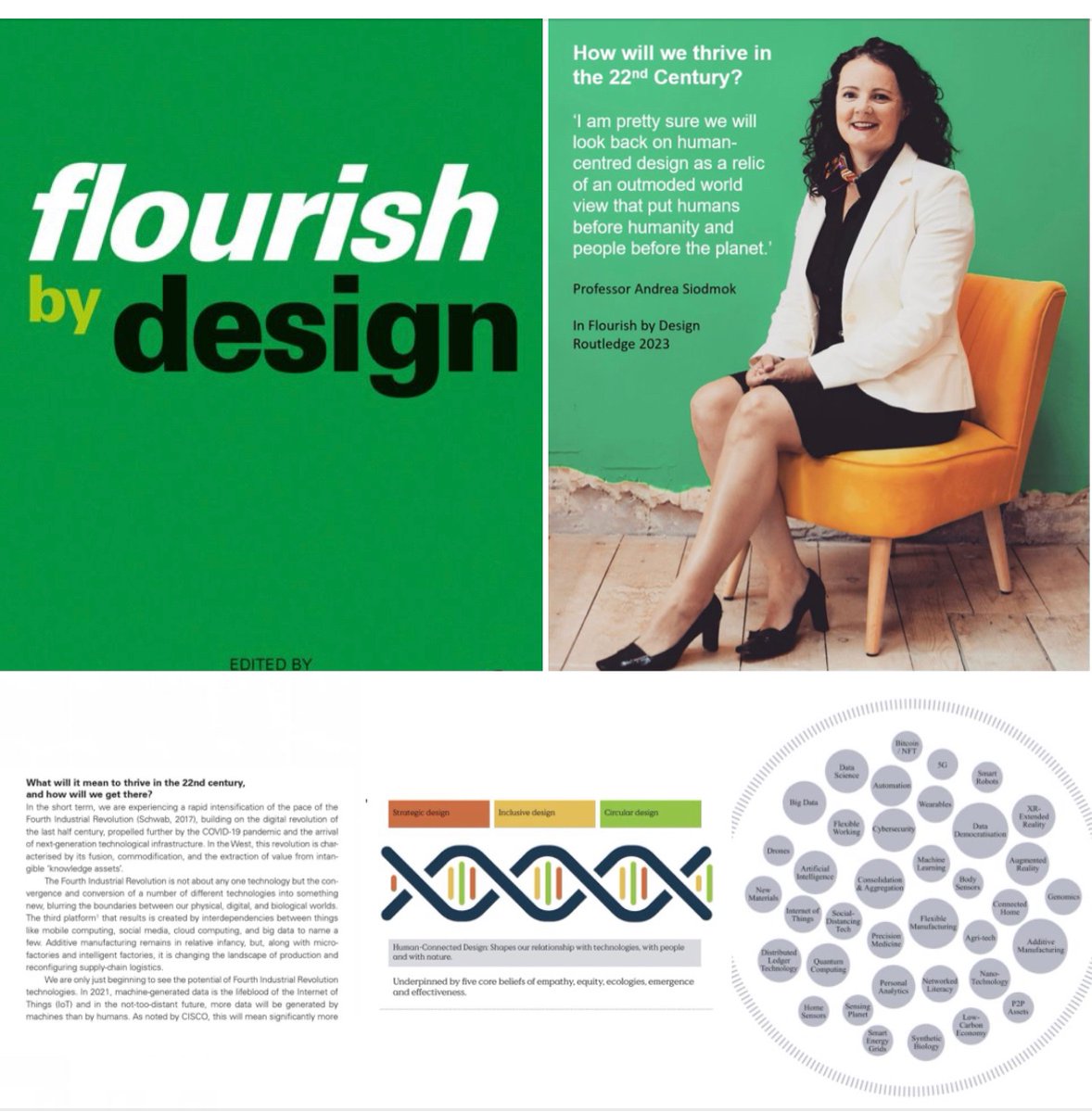 Prof Andrea Siodmok OBE (@andreasiodmok) on Twitter photo New book! from <a href="/ImaginationLanc/">ImaginationLancaster</a>
Flourish by Design
Flourish by Design | Nick Dunn, Leon Cruickshank, Gemma Coupe
My chapter looks at how we might flourish in the 22nd Century amongst other things. But lots of other amazing chapters to provoke and inspire. New book! from <a href="/ImaginationLanc/">ImaginationLancaster</a>
Flourish by Design
Flourish by Design | Nick Dunn, Leon Cruickshank, Gemma Coupe
My chapter looks at how we might flourish in the 22nd Century amongst other things. But lots of other amazing chapters to provoke and inspire.