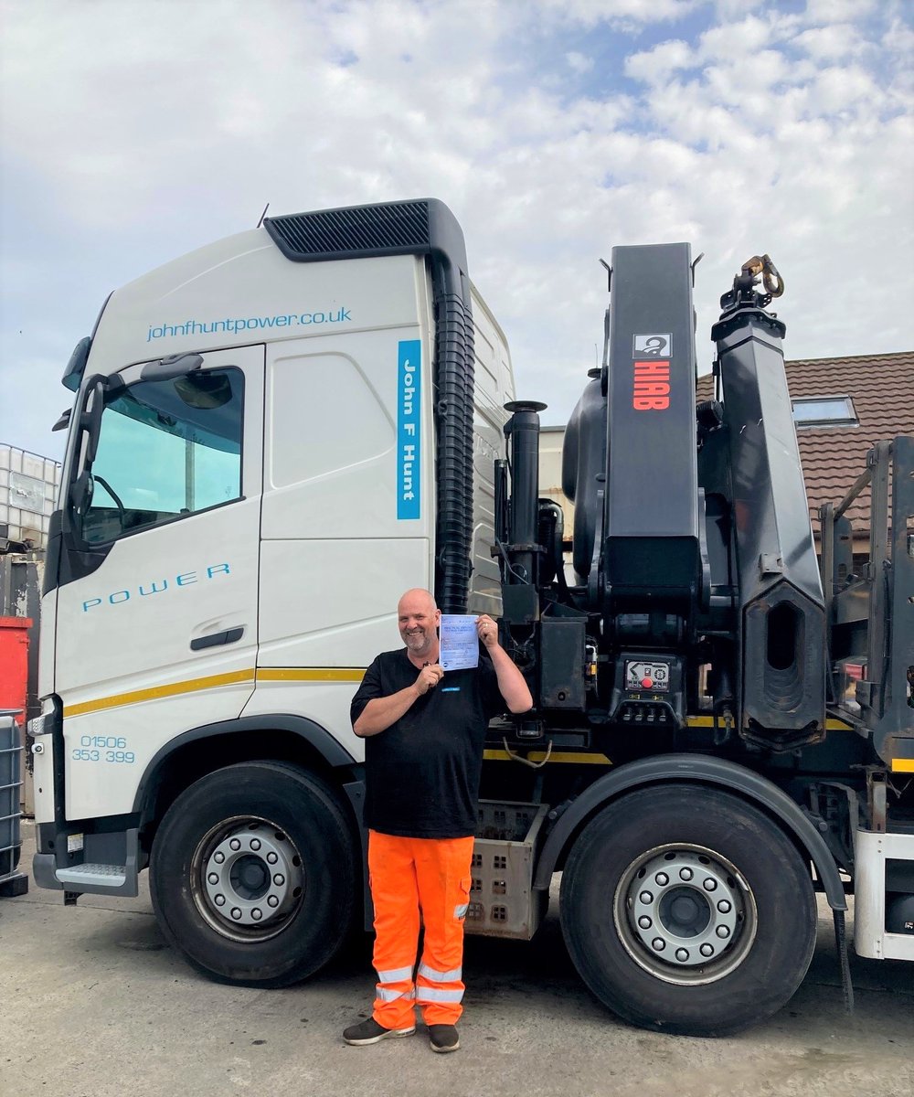 Congratulations to Paul, our yardman in Scotland, on passing his HGV Class 2 qualification - adding to our team of fully qualified Hiab and Tanker drivers.

Nothing pleases us more than helping our colleagues develop their skill base and achieve their goals.

Well done Paul 👏👏