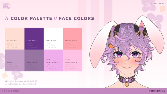 I'm now design mama of 2!!I had the pleasure to design  's vtuber model!Please meet this adorable bunny boy! #VGenComm #VtuberEN #Vtuber #referencesheet #CharacterSheet 
