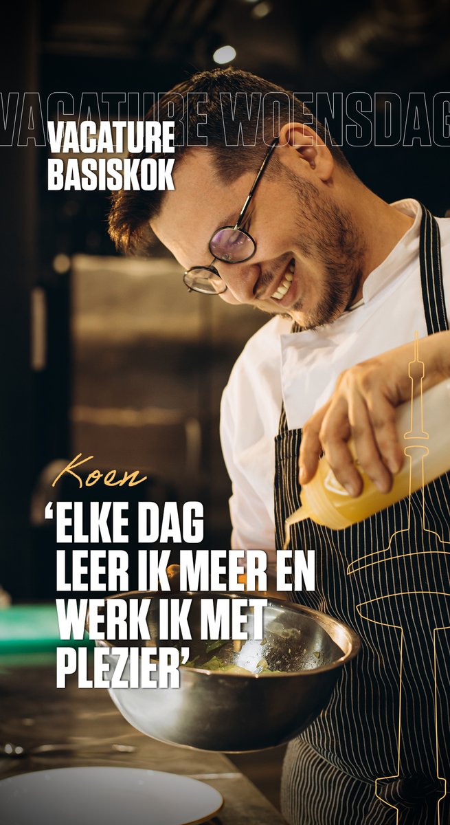 Koken voor onze gasten in het restaurant op de Euromast. Met leuke collega's leer je elke dag meer over jouw passie voor koken.

Wij hebben een aantal keuken vacatures waaronder basiskok:
euromast.nl/vacatures/basi…

#euromast #rotterdam #kok #keuken #vacatures