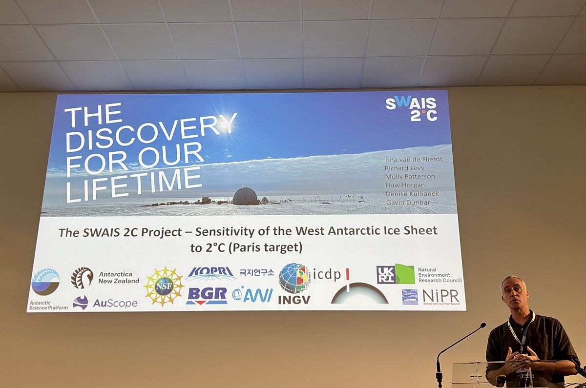 SWAIS2C's tweet image. Our Co-Chief Scientist Richard Levy @Pseudorutilaria speaks about SWAIS2C at #SCARINSTANT!

To find out more visit: SWAIS2C.aq 

@scar_instant #Antarctica #HowMuchHowFast #SWAIS2C #SeaLevelRise