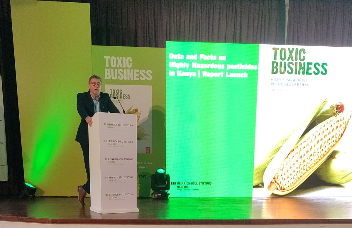 ChristineMangi's tweet photo. HBS,DIRECTOR JOACHIM PAUL: 44% of the total volume of pesticides used in Kenya are already banned in Europe due to their unacceptable risk to human health and the environment
#ToxicBusiness
#routetofood https://t.co/IMybhBzxGr